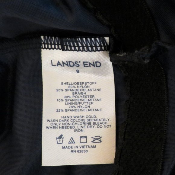 Land's End Navy & Pink Floral Tankini Top 8 - Picture 3 of 3